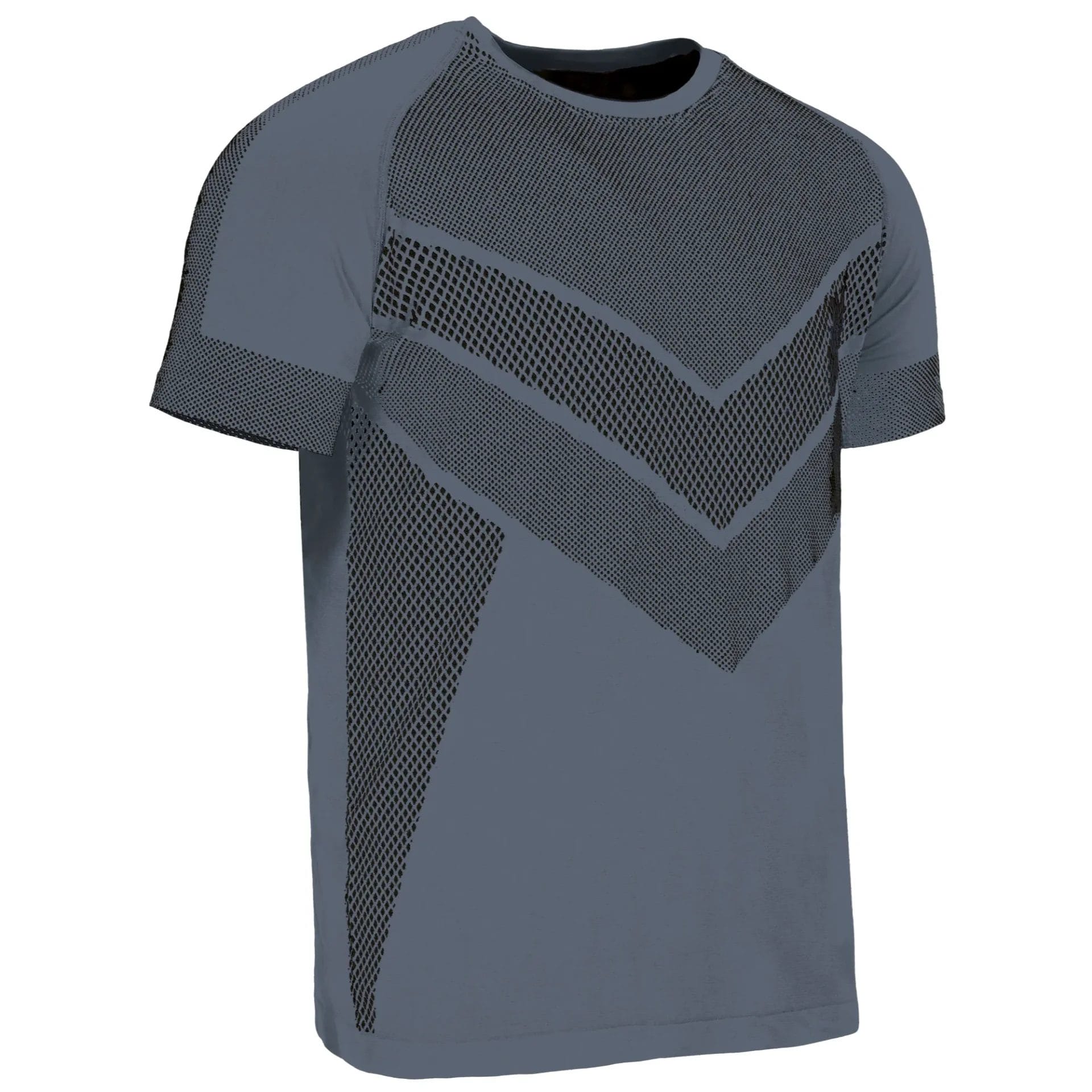 Tricou tehnic cu mânecă scurtă, bicolor, DACITA Gri