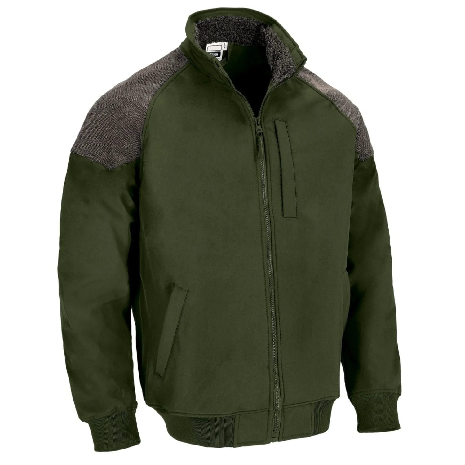 Jachetă Softshell Rough Bicolor | Întărituri Rip-Stop Verde militar