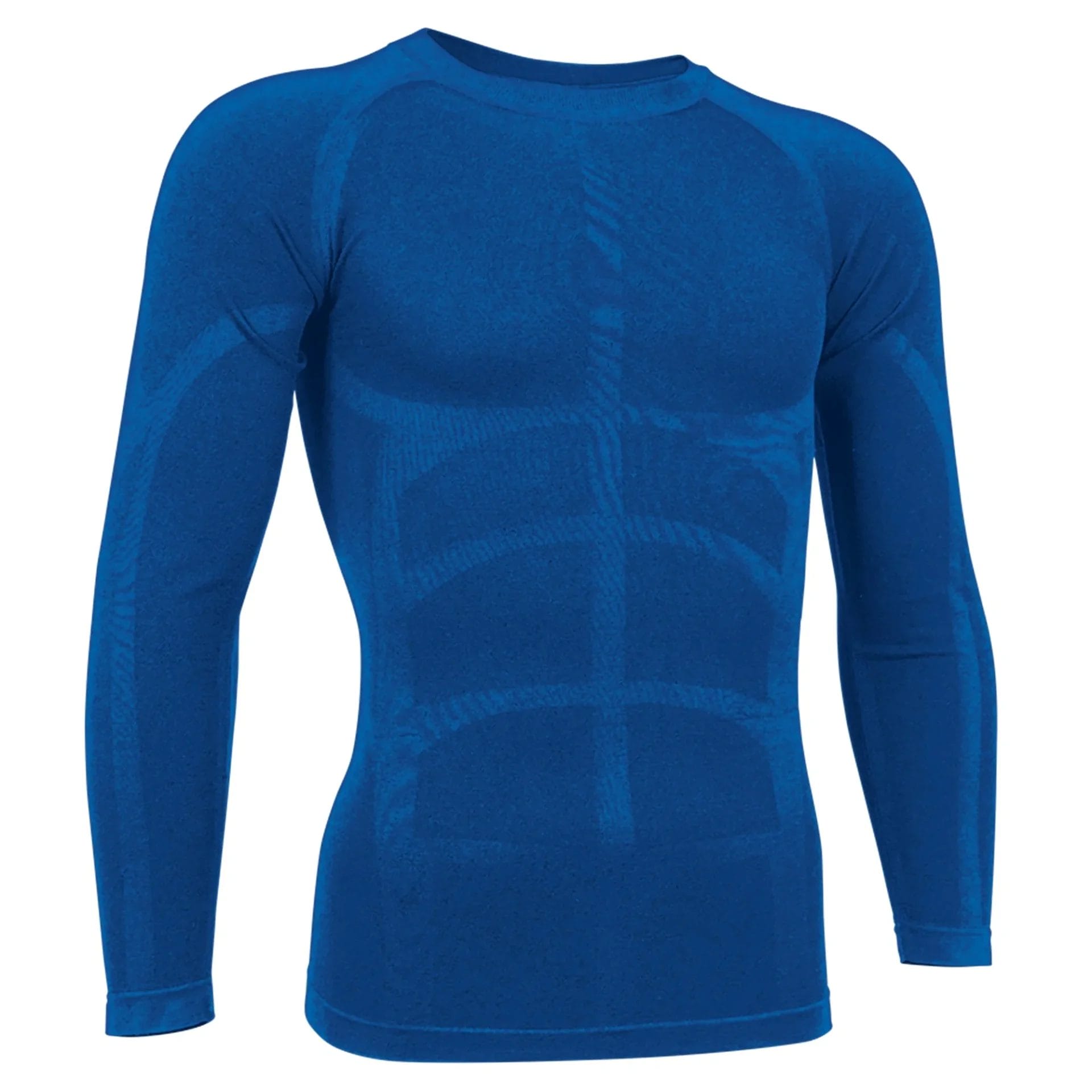 Tricou termic cu mânecă lungă, guler rotund, SKYNET Albastru royal