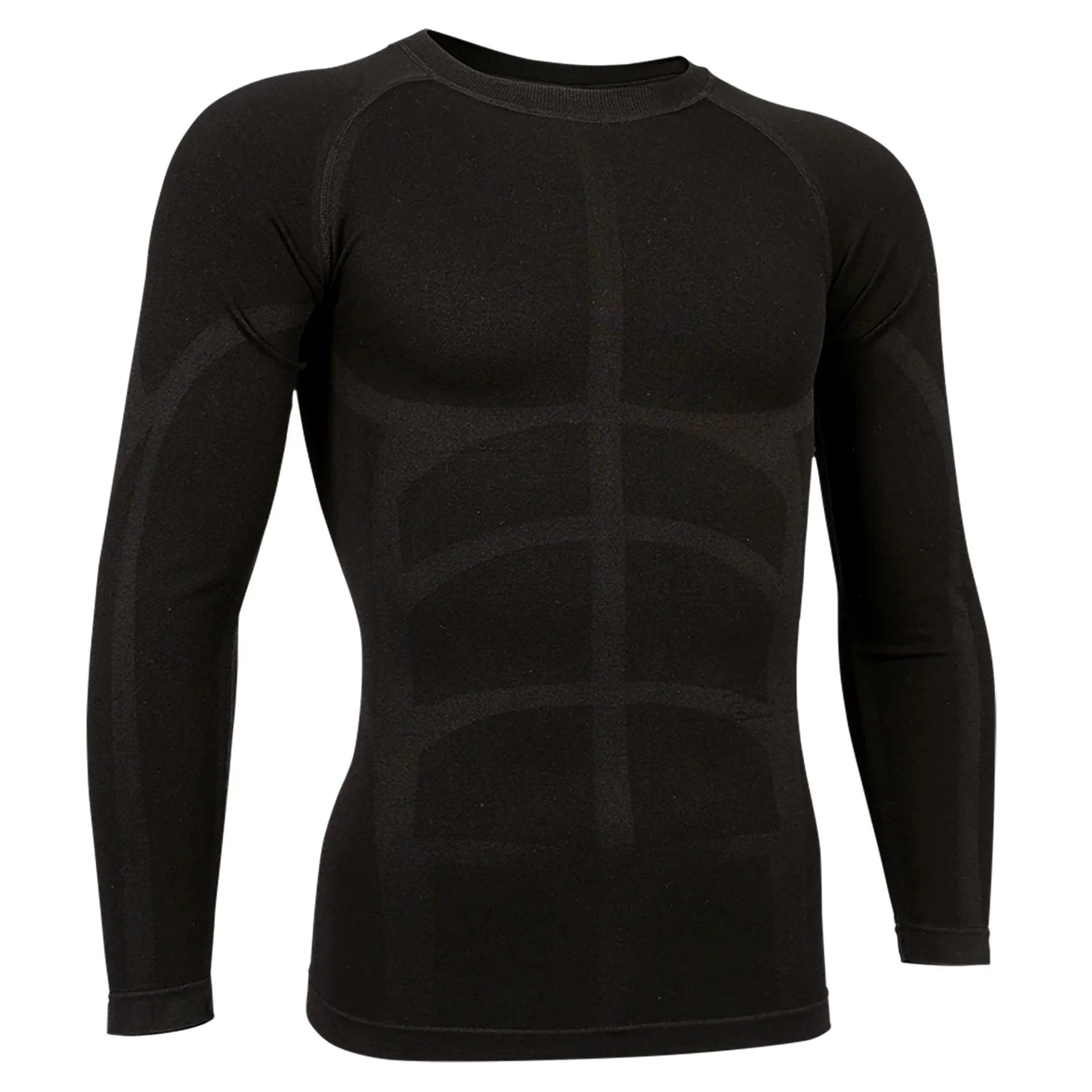 Tricou termic cu mânecă lungă, guler rotund, SKYNET Negru