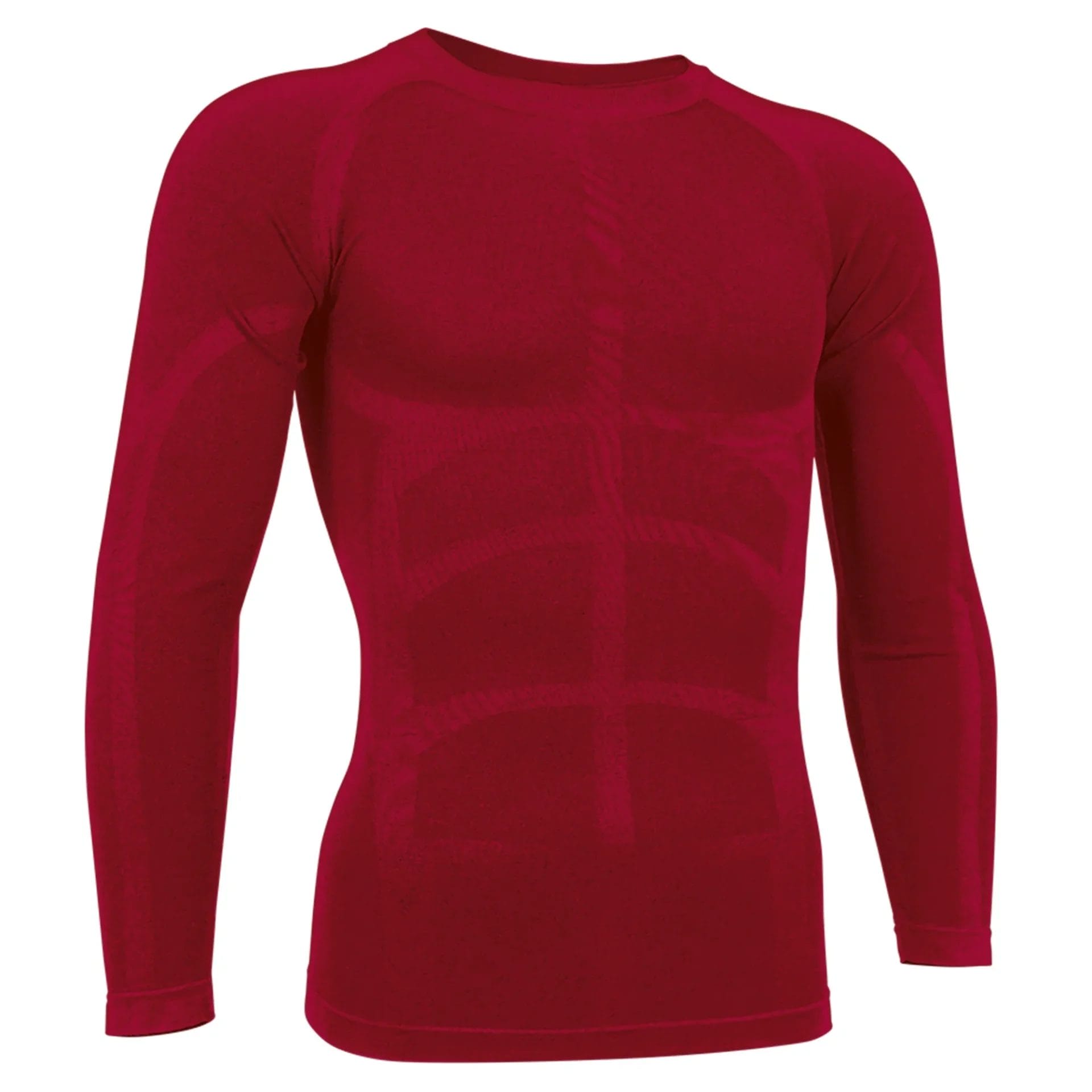 Tricou termic cu mânecă lungă, guler rotund, SKYNET Rosu loto