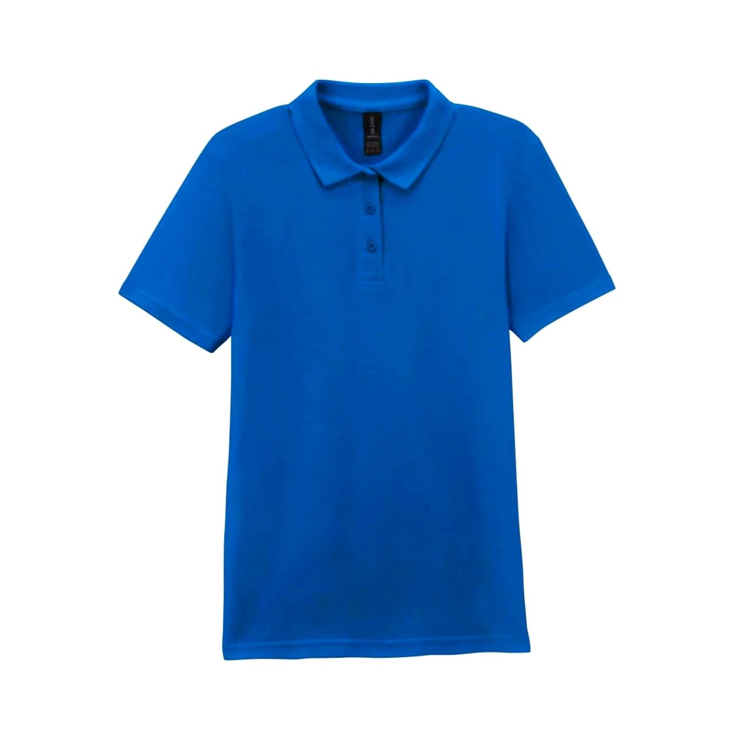Tricou Polo Damă Gildan 64800B3 Softstyle 170g |100% Bumbac Ring Spun Double Piqué, Albastru royal